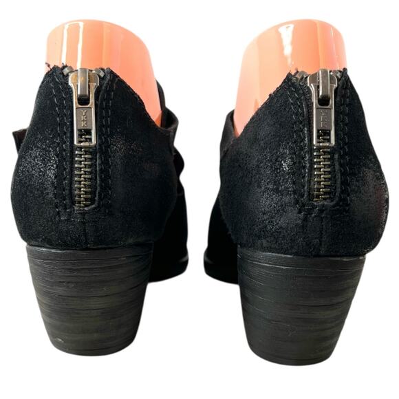 BORN Mendocino Distressed Suede Ankle Boot 2 inch Heel in Black Women’s Size 10M - Picture 9 of 15